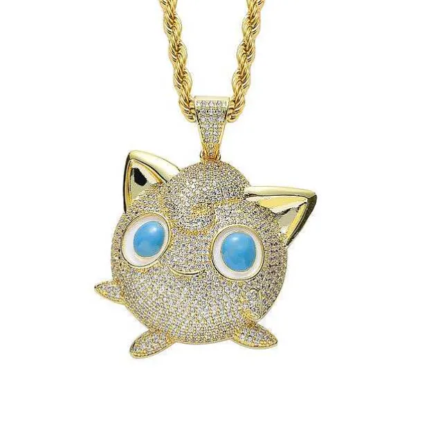 Jigglypuff Pummeluff Halskette Hip Hop Style Pokemon