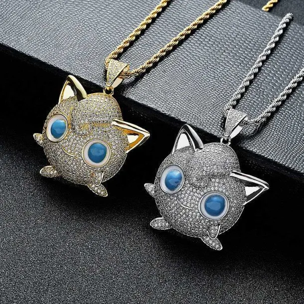 Jigglypuff Pummeluff Halskette Hip Hop Style Pokemon