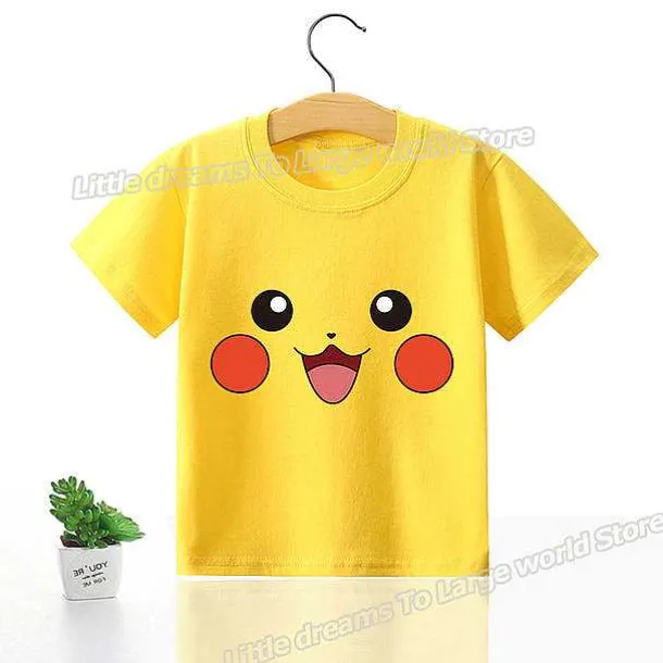 Kinder T-Shirts Mit Niedlichen Pokemon Oder Pikachu Motiven