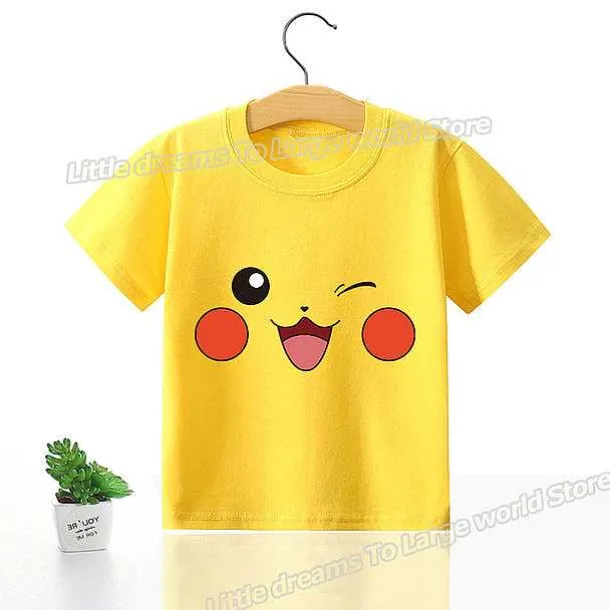 Kinder T-Shirts Mit Niedlichen Pokemon Oder Pikachu Motiven