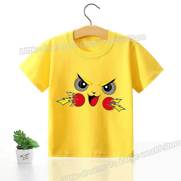 Kinder T-Shirts Mit Niedlichen Pokemon Oder Pikachu Motiven