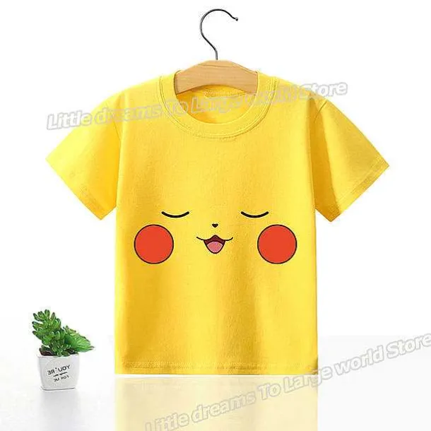Kinder T-Shirts Mit Niedlichen Pokemon Oder Pikachu Motiven