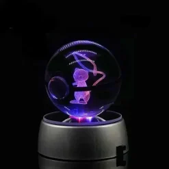 Kristall Pokeball Mit 3D Effekt Realxo Mewtu Pikachu Uvm.
