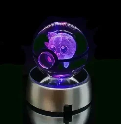 Kristall Pokeball Mit 3D Effekt Realxo Mewtu Pikachu Uvm.