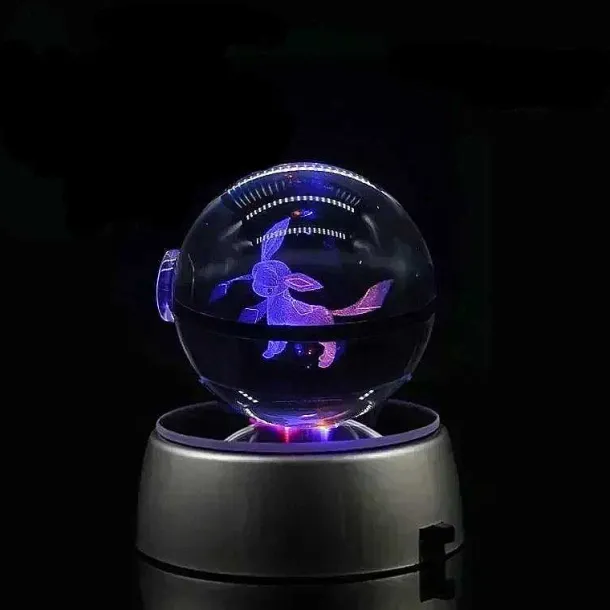 Kristall Pokeball Mit 3D Effekt Realxo Mewtu Pikachu Uvm.