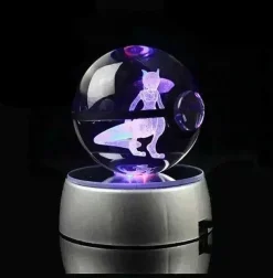 Kristall Pokeball Mit 3D Effekt Realxo Mewtu Pikachu Uvm.