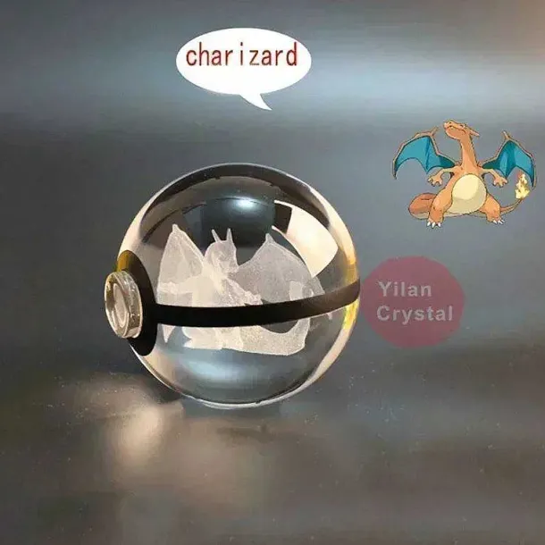 Kristall Pokeball Mit 3D Effekt Realxo Mewtu Pikachu Uvm.