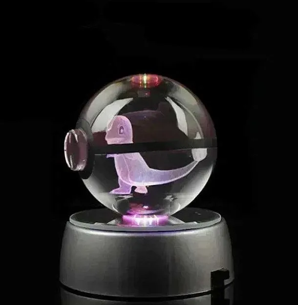 Kristall Pokeball Mit 3D Effekt Realxo Mewtu Pikachu Uvm.
