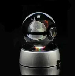 Kristall Pokeball Mit 3D Effekt Realxo Mewtu Pikachu Uvm.