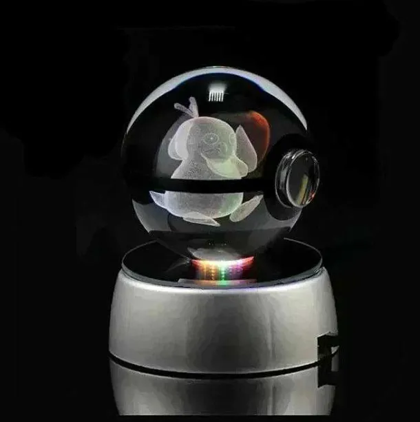 Kristall Pokeball Mit 3D Effekt Realxo Mewtu Pikachu Uvm.