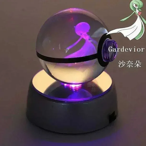 Kristall Pokeball Mit 3D Effekt Realxo Mewtu Pikachu Uvm.