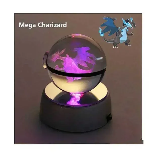 Kristall Pokeball Mit 3D Effekt Realxo Mewtu Pikachu Uvm.