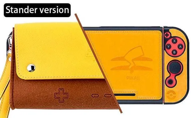 Leder Schutztasche Pokemon Pikachu Design Fur Switch Konsolen