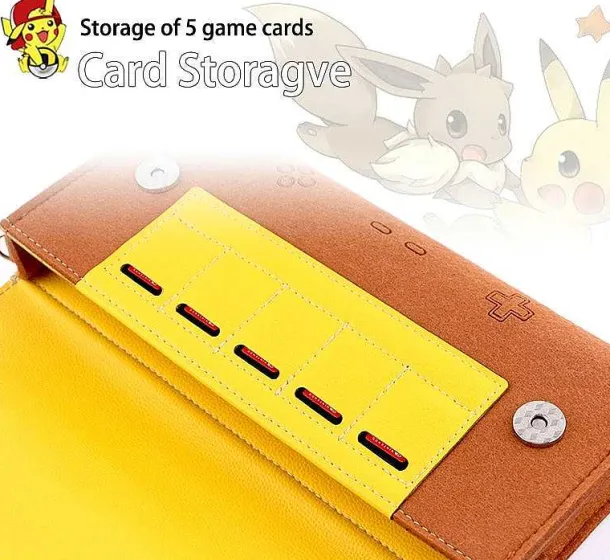 Leder Schutztasche Pokemon Pikachu Design Fur Switch Konsolen