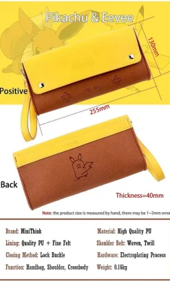 Leder Schutztasche Pokemon Pikachu Design Fur Switch Konsolen