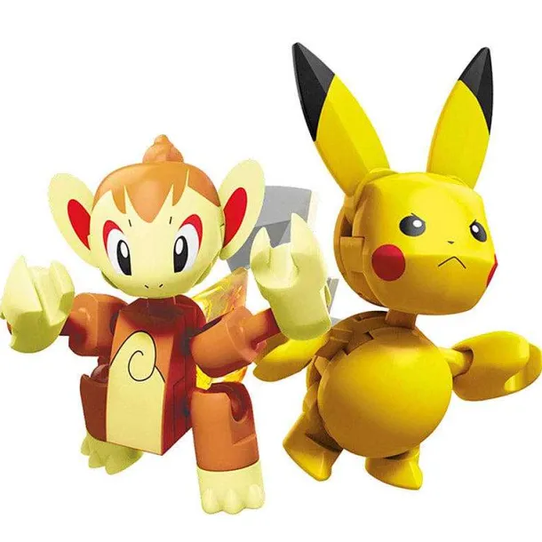 Mega Construx Classic Pokemon Chimchar / Panflam - Pikachu Bausteine Set