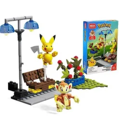 Mega Construx Classic Pokemon Chimchar / Panflam - Pikachu Bausteine Set