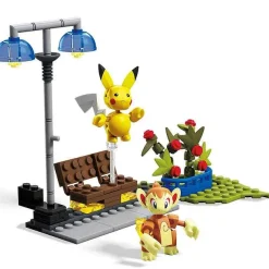 Mega Construx Classic Pokemon Chimchar / Panflam - Pikachu Bausteine Set