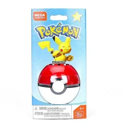 Mega Construx Pokemon Pokeball (Pikachu, Mauzi, Glumanda, Bisasam, Schiggy Pummeluff) Mit Pokemon Ball