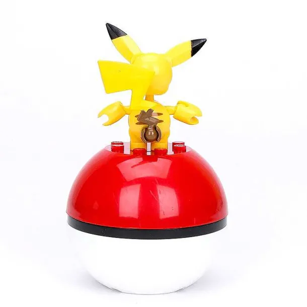 Mega Construx Pokemon Pokeball (Pikachu, Mauzi, Glumanda, Bisasam, Schiggy Pummeluff) Mit Pokemon Ball