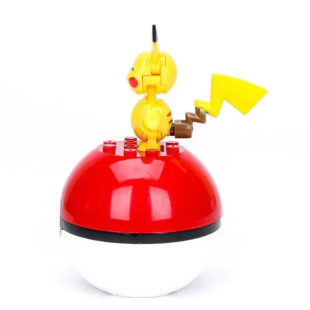 Mega Construx Pokemon Pokeball (Pikachu, Mauzi, Glumanda, Bisasam, Schiggy Pummeluff) Mit Pokemon Ball