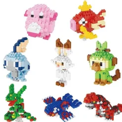 Mini Pokemon Baustein Figuren: Groudon Kyogre Rayquaza Sobble Scorbunny Grookey Chaneira Uvm.