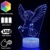 Pidgeot Tauboss Pokemon Lampe, Nachtlicht, Nachttischlampe