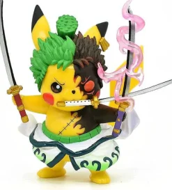 Pikachu Anime Kawaii Cosplay Roronoa Zoro Pokemon Figur (Ca. 10Cm)
