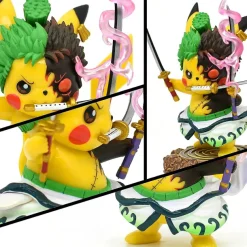 Pikachu Anime Kawaii Cosplay Roronoa Zoro Pokemon Figur (Ca. 10Cm)