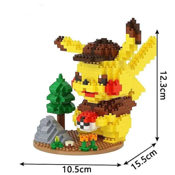 Pikachu Baustein Figuren (3 Motive Zur Auswahl)