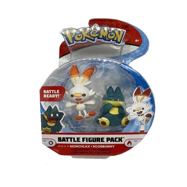 Pikachu, Chimpep, Pummeluff, Memmeon, Hopplo Mampfaxo Figuren Sets