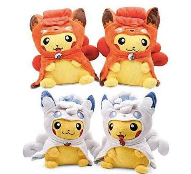 Pikachu Cosplay Als Feuer Oder Eis Vulpix Kuscheltiere (Ca. 30Cm)