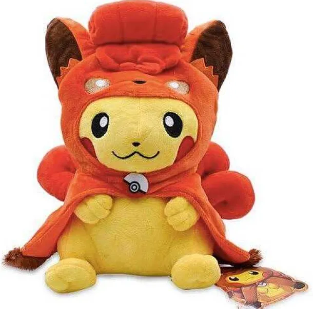 Pikachu Cosplay Als Feuer Oder Eis Vulpix Kuscheltiere (Ca. 30Cm)
