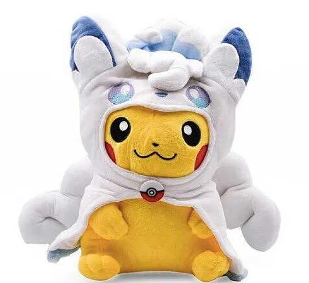Pikachu Cosplay Als Feuer Oder Eis Vulpix Kuscheltiere (Ca. 30Cm)