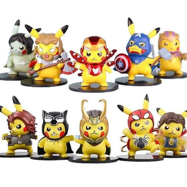 Pikachu Cosplay Avengers Figuren - Iron Man, Thor, Captain American Etc.