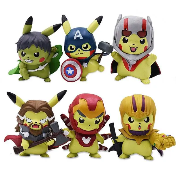 Pikachu Cosplay Iron Man, Thor, Captain America, Hulk Etc. Figuren (Ca. 10Cm)
