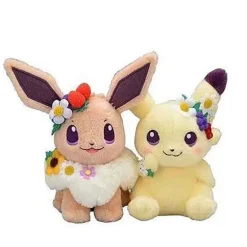 Pikachu Eevee - Evoli Suse Pluschtier Pokemon (Ca. 18Cm) Oster Edition