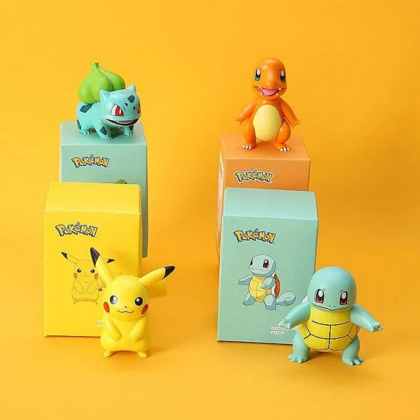 Pikachu Gluamnda, Enton, Schiggy, Bisasam Und Pummeluff Pokemon Figuren Set