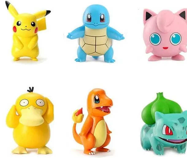 Pikachu Gluamnda, Enton, Schiggy, Bisasam Und Pummeluff Pokemon Figuren Set