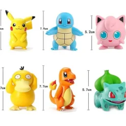 Pikachu Gluamnda, Enton, Schiggy, Bisasam Und Pummeluff Pokemon Figuren Set