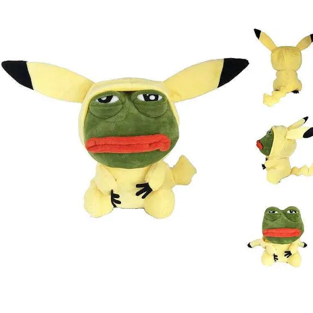 Pikachu, Glumanda, Bisasam U. A. Als Sad Frog Meme Cosplay Plusch Pokemon (Ca. 25Cm)