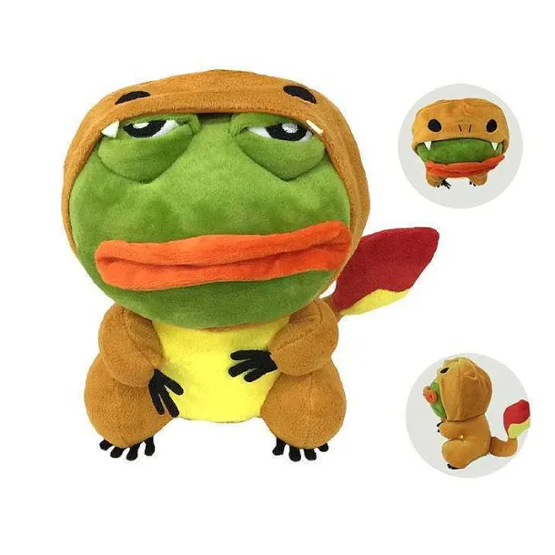 Pikachu, Glumanda, Bisasam U. A. Als Sad Frog Meme Cosplay Plusch Pokemon (Ca. 25Cm)