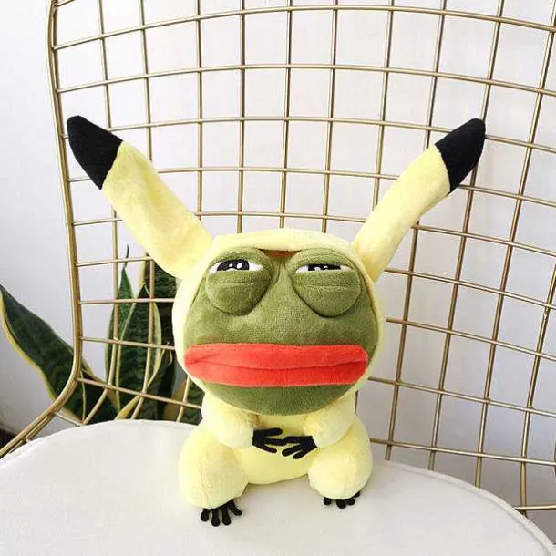 Pikachu, Glumanda, Bisasam U. A. Als Sad Frog Meme Cosplay Plusch Pokemon (Ca. 25Cm)
