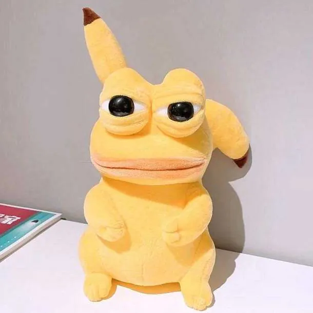 Pikachu, Glumanda, Bisasam U. A. Als Sad Frog Meme Cosplay Plusch Pokemon (Ca. 25Cm)