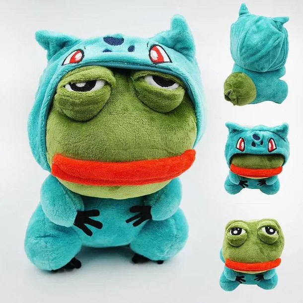 Pikachu, Glumanda, Bisasam U. A. Als Sad Frog Meme Cosplay Plusch Pokemon (Ca. 25Cm)