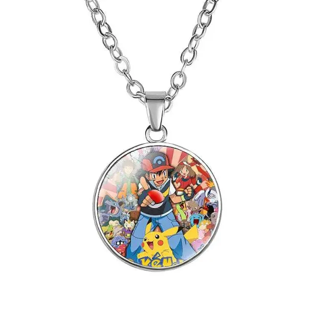 Pikachu Halskette Mit Anhanger - Viele Unterschiedliche Pokemon Motive