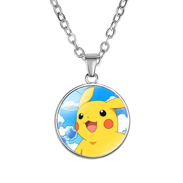 Pikachu Halskette Mit Anhanger - Viele Unterschiedliche Pokemon Motive