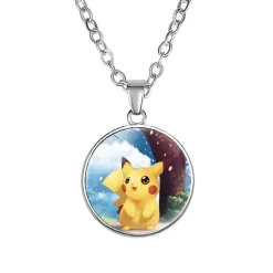 Pikachu Halskette Mit Anhanger - Viele Unterschiedliche Pokemon Motive