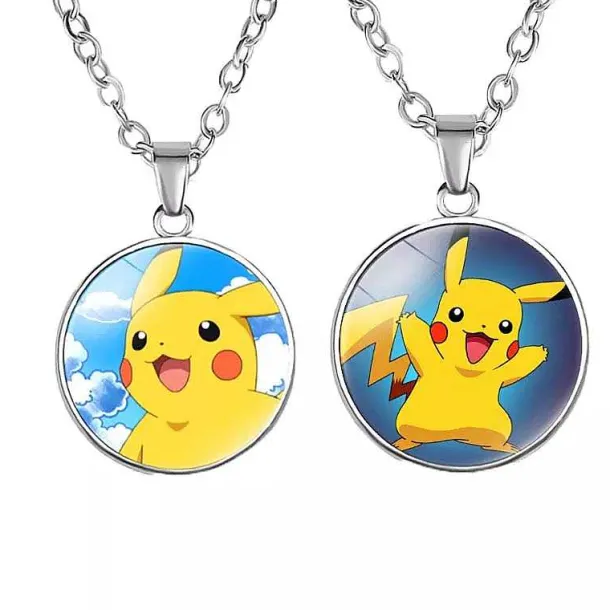 Pikachu Halskette Mit Anhanger - Viele Unterschiedliche Pokemon Motive