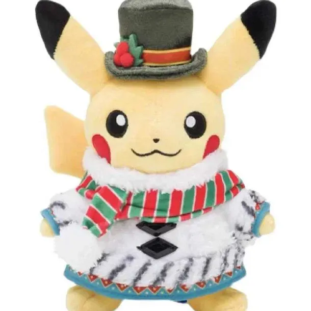 Pikachu Kuscheltier In Weihnachtlichen Motiven